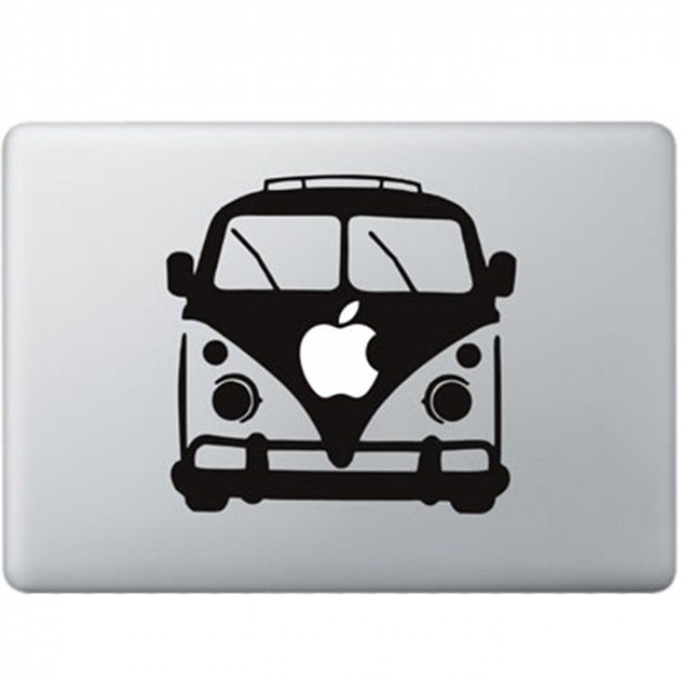 Volkswagen Bus MacBook Aufkleber Schwarz MacBook Aufkleber